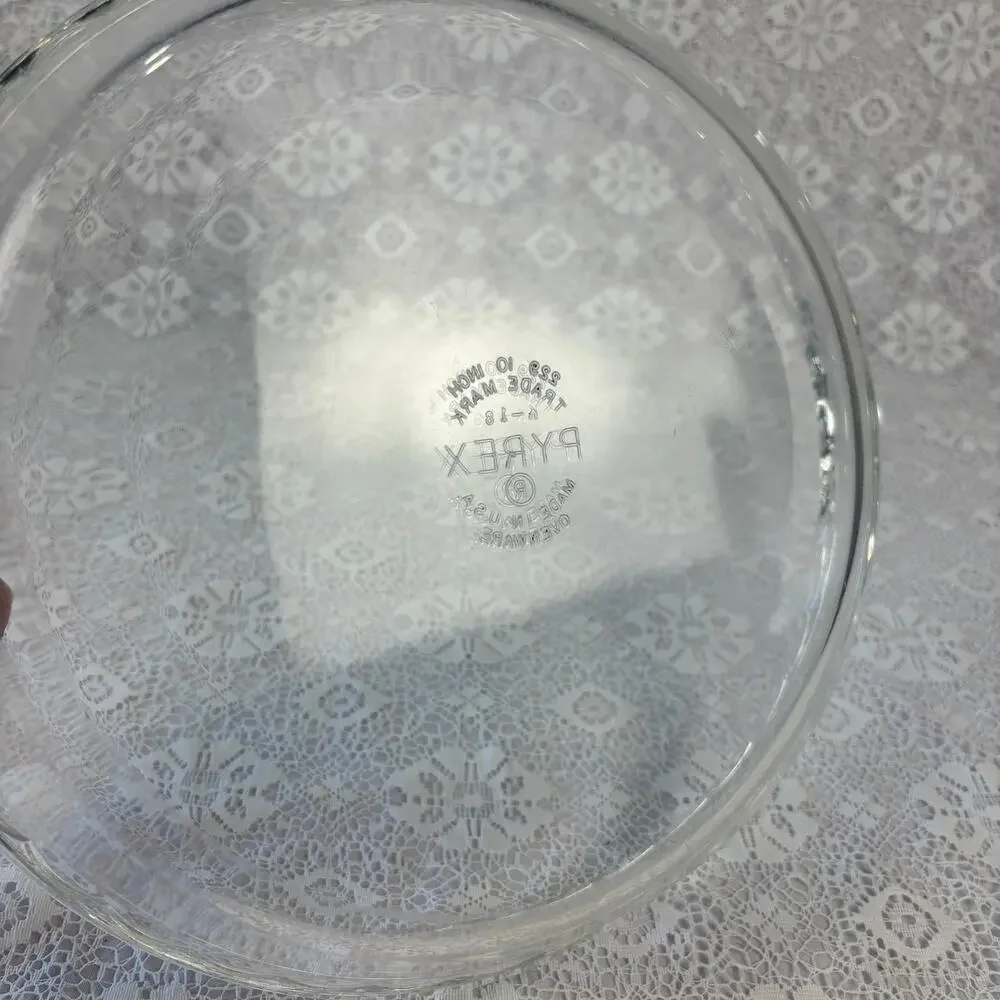 Vintage PYREX 229 Clear Glass Pie Plate Baking Dish USA